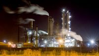 Vapor rises from a petrochemical plant